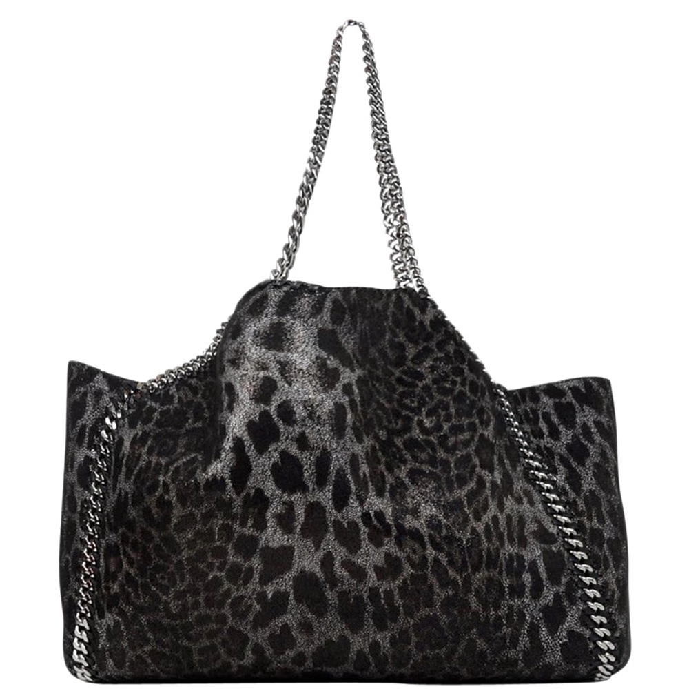 Stella McCartney Falabella Metallic Leopard Reversible Tote Bag Color Leopard